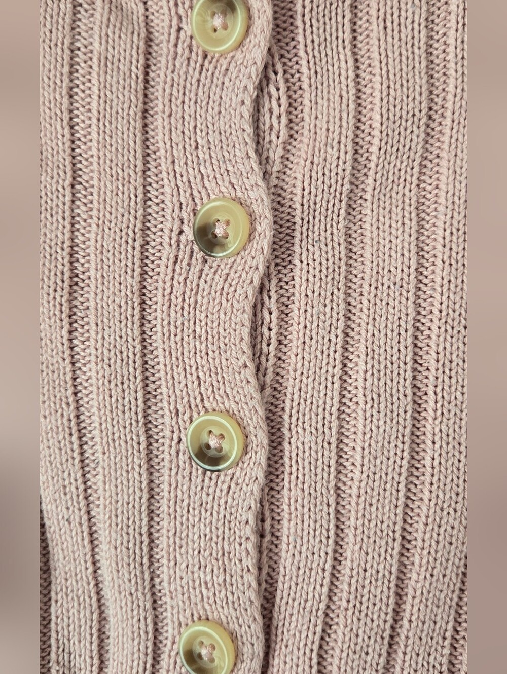Wild Fable Light Pink Cropped Ribbed Button-Front Cardigan - Picture 2 of 5